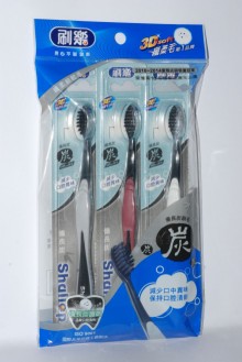 刷樂備長炭牙刷3入S-177-3/48P