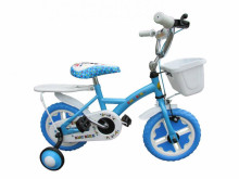 YEMC-12吋小熊貓腳踏車+籃子(藍/粉)