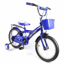 YEMC-16吋小熊貓腳踏車+籃子(藍/粉)
