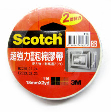 116 SCOTCH 雙面泡棉膠帶18mm x 3yd