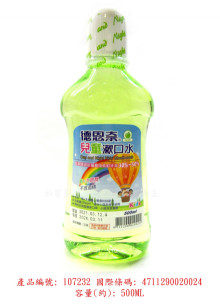 德恩奈兒童漱口水/500ML12P/6P