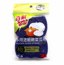 3M海綿菜瓜布-雙面2片裝-紫-4360T-2M
