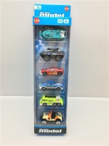 盒裝滑行六入合金車