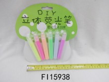 降 立體螢光筆磨砂螢光效果6色 36卡/盒