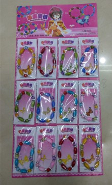吊卡玻璃珠手鍊/100P