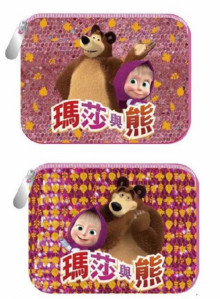 +瑪莎與熊閃亮方型零錢包
