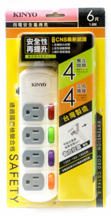 4開4插延長線6尺CG1446/12PE11