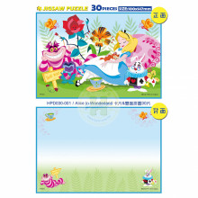 Alice In Wonderland卡片&雙面拼圖30片