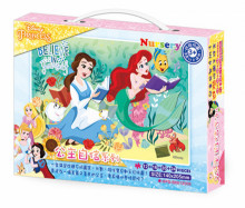 Disney Princess兒童益智4 in 1 進階拼圖手提盒(公主自信系列)