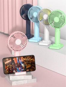 Y8多功能USB手機支架風扇三段速五色混裝
