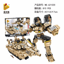 2變坦克變形M1A2主戰坦克積木621020/18P