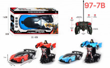 1:18六通變形遙控車(不包電）2色混裝