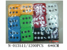 Y 袋裝6*6CM布骰子12入10/100P