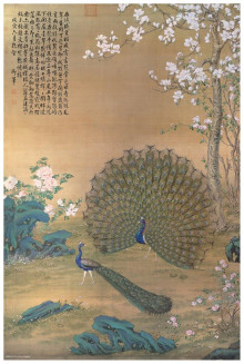 清 郎世寧 孔雀開屏 拼圖1000片
