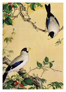 清 郎世寧 仙萼長春 櫻桃桑鳲拼圖108片