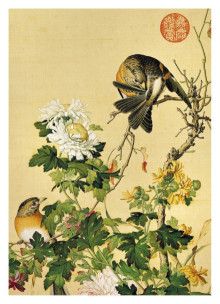 清 郎世寧 仙萼長春 菊花拼圖108片