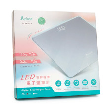 LED隱屏輕薄電子體重計-銀灰