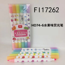 水果味6入雙頭螢光筆 24p*12=288P