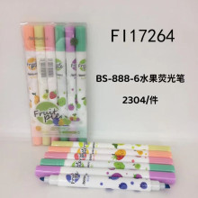 水果圖6入雙頭螢光筆 32p*12=384P