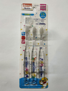 碰碰狐3入透明兒童牙刷組附牙刷蓋 3-5歲適用.學童牙刷