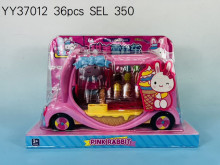 粉紅兔甜美雪糕車37012/36P