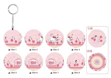 Hello Kitty【飲品系列】酸甜櫻桃立體拼圖鑰匙圈24片