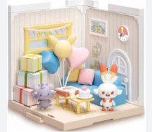 B類#O 休息室 (炎兔兒+妙喵)-寶可夢 Pokepeace娃娃屋-