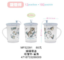 貓福珊迪 吸管杯-鯊魚
