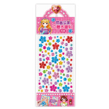 閃亮公主立體水鑽貼-花朵