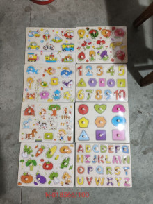 手抓木釘學習拼圖 8款混裝
