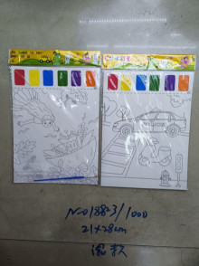 包10入9水彩畫2張 混款