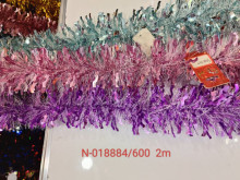 10入14聖誕金蔥2M雪花細絲彎刀毛條60P