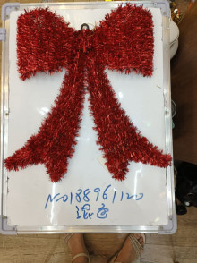 聖誕42CM蝴蝶結掛件120P 混色