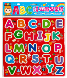 忍者兔ABC大寫字母磁鐵學習板