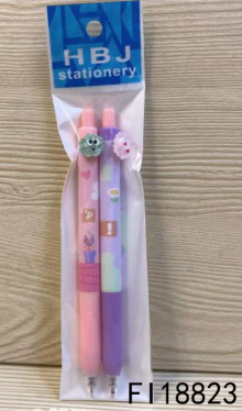 2支裝跳跳中性筆  4色隨機