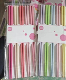 馬卡色系六角合金筷200P