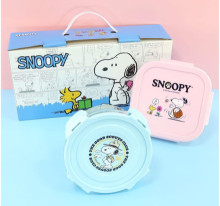 史努比 2入密扣式玻璃禮盒組
